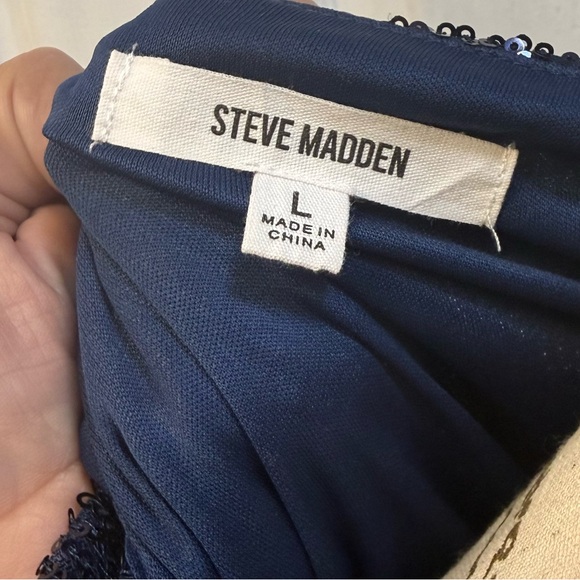 Steve Madden Navy Sequin Mini Dress - Picture 3 of 3
